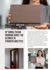 10-inch HDPE door frame with a double rebate (double pattam)